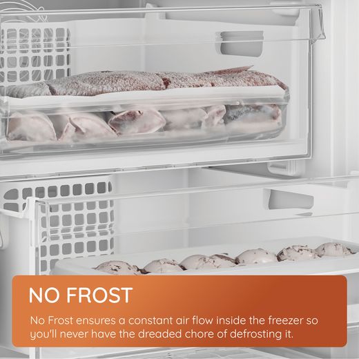 Hotpoint HPKH 1261 S4UK 182cm 50/50 Frost Free Fridge Freezer - Silver- Annotation - No frost